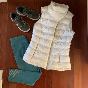 Athleta White Puffer Down Vest